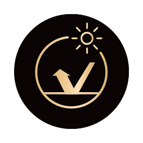 Icon representing UV blocking that can be provided by custom windows and doors.